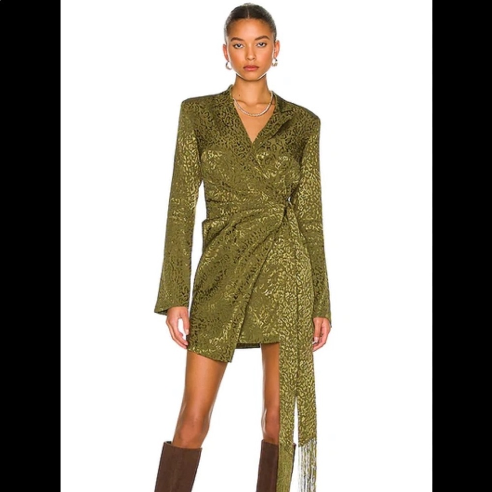 House of Harlow 1960 green wrap dress